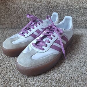 Adidas Samba White Preloved Purple Women’s Size 10 SKU IE9106